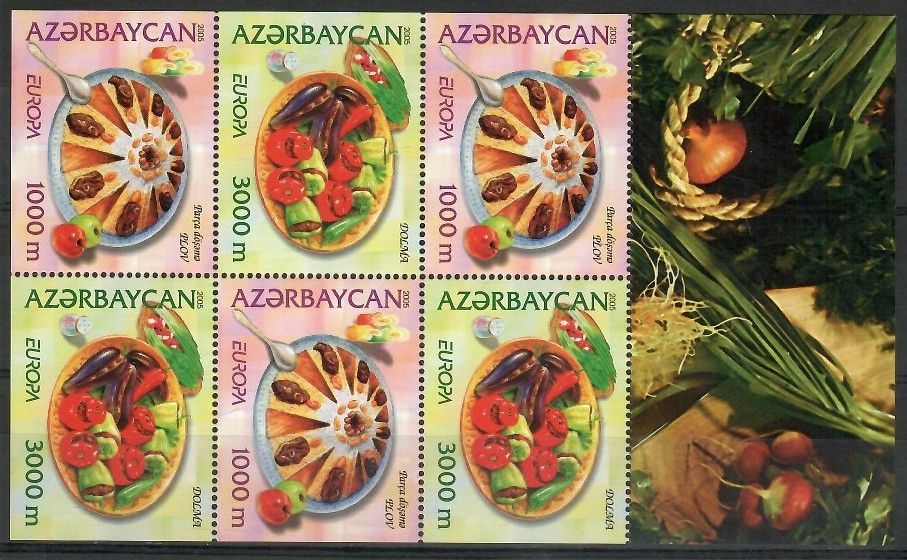 Znaczek Azerbejdżan 2005 Mi h-blatt 610-611D,E Czyste **
