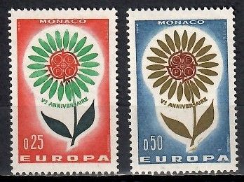 Znaczek Monako 1964 Mi 782-783 Czyste **