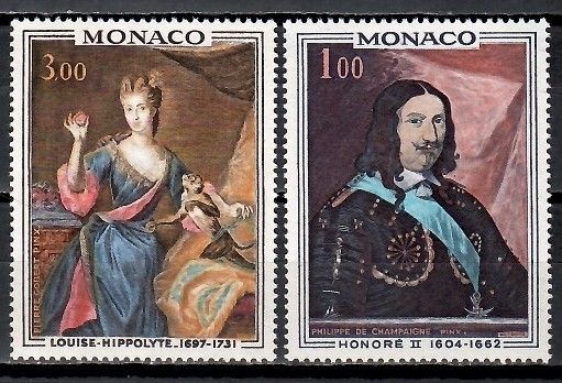 Znaczek Monako 1969 Mi 946-947 Czyste **