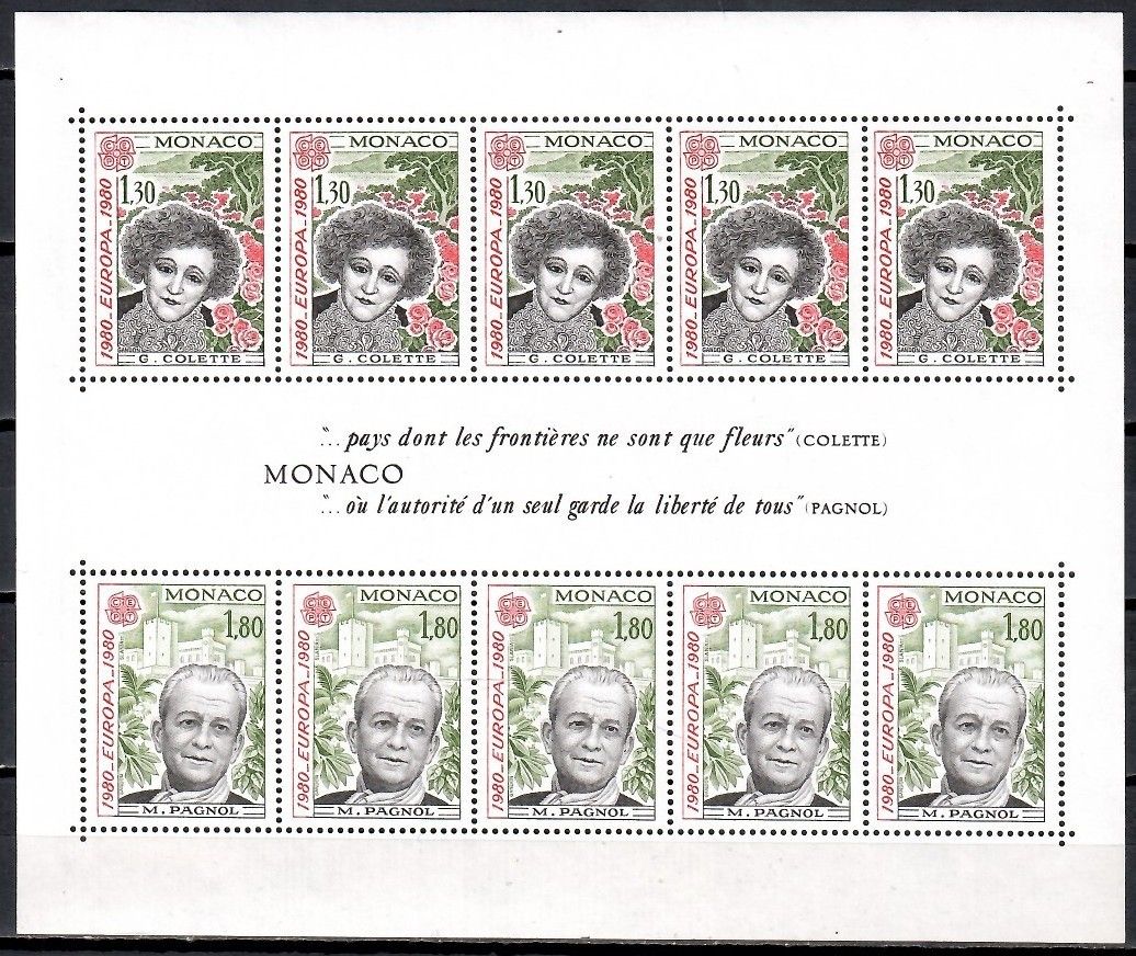 Znaczek Monako 1980 Mi bl 16 Czyste **