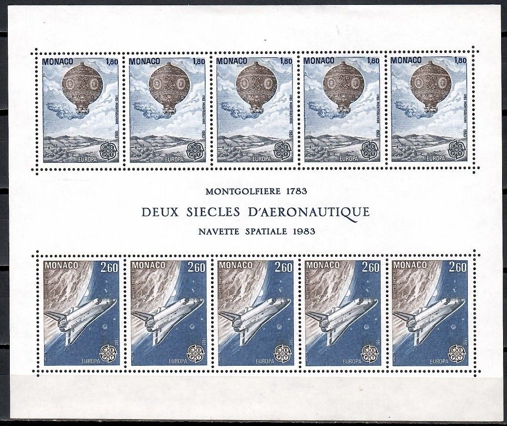 Znaczek Monako 1983 Mi bl 23 Czyste **