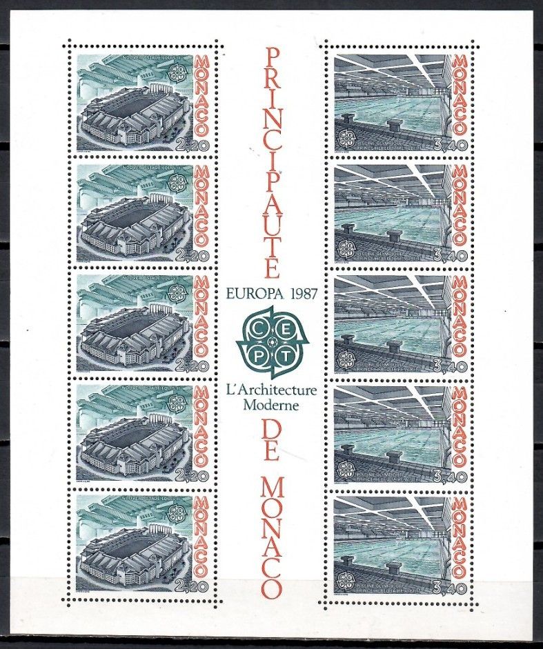 Znaczek Monako 1987 Mi bl 35 Czyste **