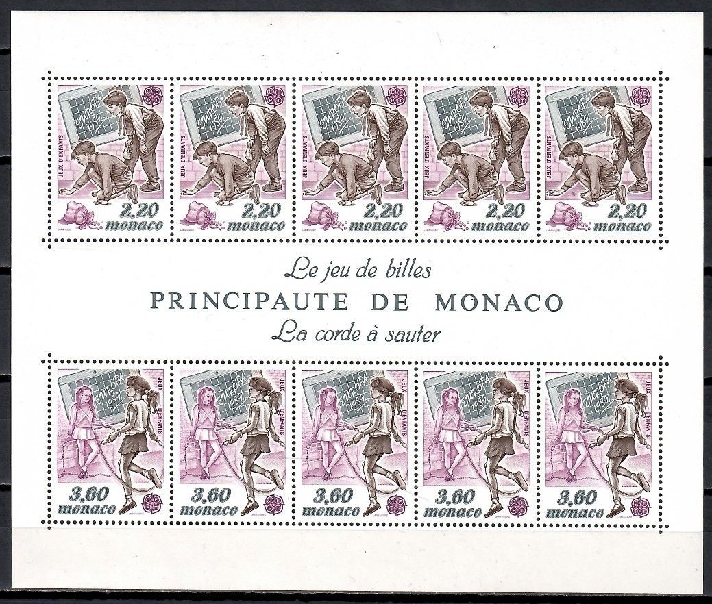 Znaczek Monako 1989 Mi bl 44 Czyste **