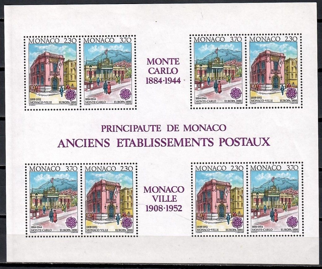 Znaczek Monako 1990 Mi bl 47 Czyste **