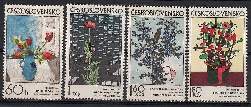 Znaczek Czechosłowacja 1974 Mi 2185-2188 Czyste **