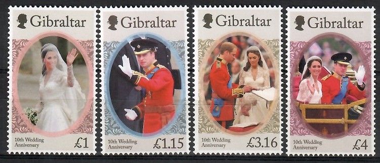 Znaczek Gibraltar 2021 Mi 2008-2011 Czyste **