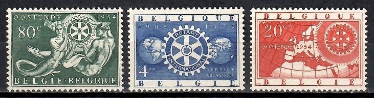 Znaczek Belgia 1954 Mi 1001-1003 Czyste **
