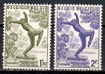 Znaczek Belgia 1955 Mi 1018-1019 Czyste **