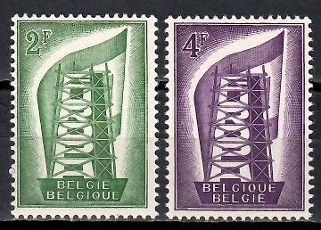 Znaczek Belgia 1956 Mi 1043-1044 Czyste **