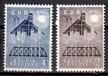 Znaczek Belgia 1957 Mi 1070-1071 Czyste **