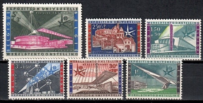 Znaczek Belgia 1958 Mi 1094-1099 Czyste **