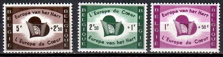 Znaczek Belgia 1959 Mi 1143-1145 Czyste **