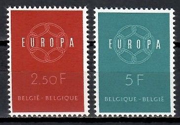 Znaczek Belgia 1959 Mi 1164-1165 Czyste **
