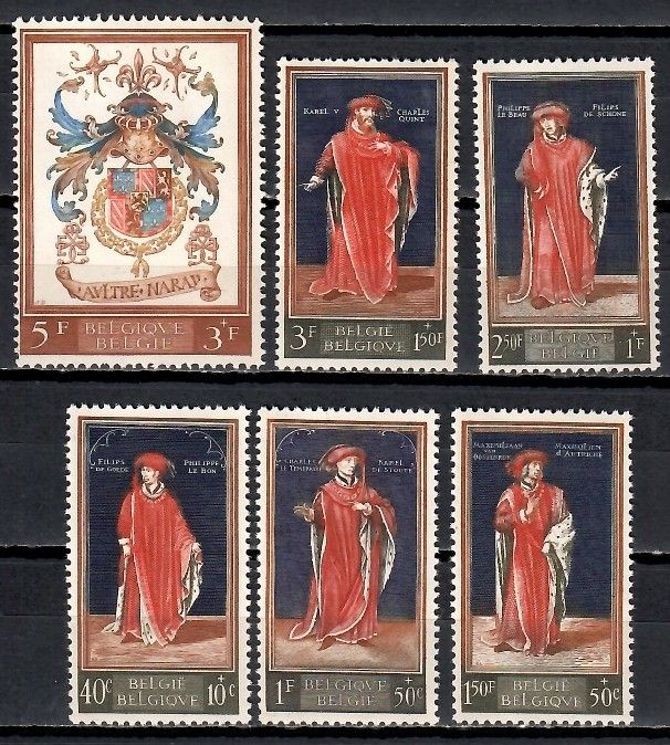 Znaczek Belgia 1959 Mi 1155-1160 Czyste **