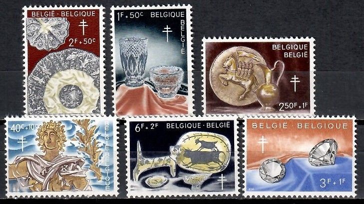 Znaczek Belgia 1960 Mi 1222-1227 Czyste **