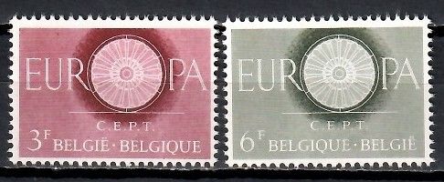 Znaczek Belgia 1960 Mi 1209-1210 Czyste **