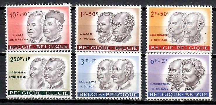 Znaczek Belgia 1961 Mi 1236-1241 Czyste **