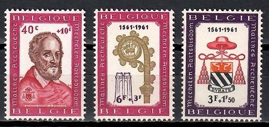 Znaczek Belgia 1961 Mi 1248-1250 Czyste **