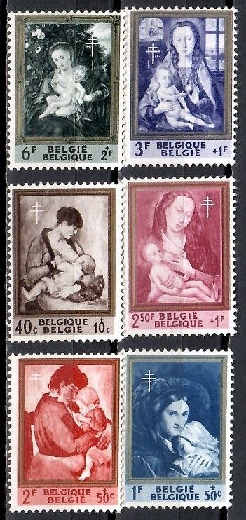 Znaczek Belgia 1961 Mi 1258-1263 Czyste **