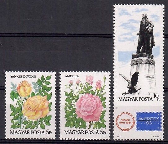 Znaczek Węgry 1986 Mi 3822-3824 Czyste **