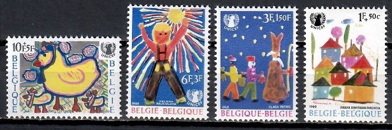 Znaczek Belgia 1969 Mi 1551-1554 Czyste **