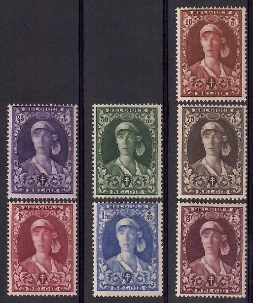 Znaczek Belgia 1931 Mi 315-321 Czyste **