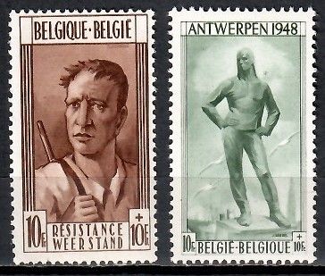 Znaczek Belgia 1948 Mi 828-829 Czyste **