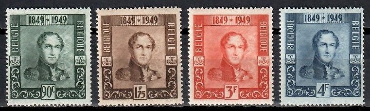 Znaczek Belgia 1949 Mi 841-844 Czyste **