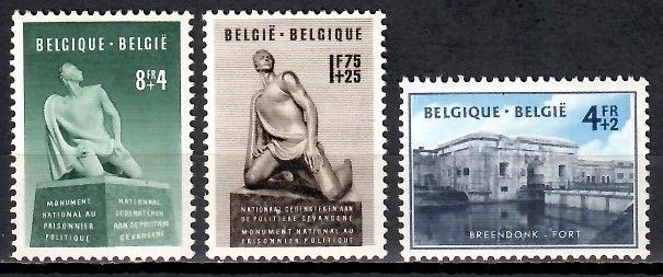 Znaczek Belgia 1951 Mi 906-908 Czyste **
