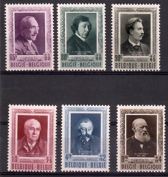 Znaczek Belgia 1952 Mi 941-946 Czyste **