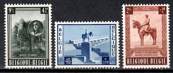 Znaczek Belgia 1954 Mi 989-991 Czyste **