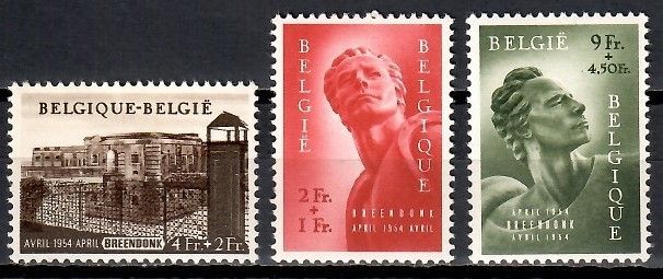 Znaczek Belgia 1954 Mi 992-994 Czyste **