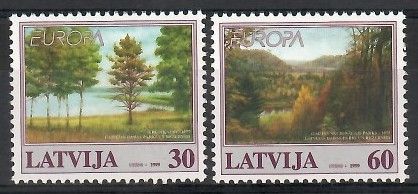 Znaczek Łotwa 1999 Mi 496-497 Czyste **