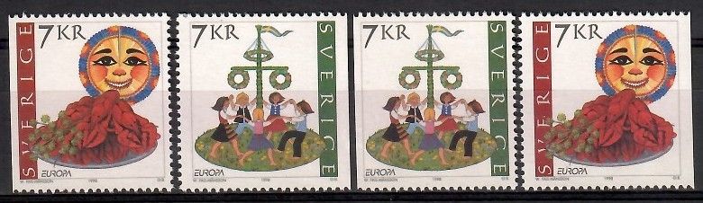 Znaczek Szwecja 1998 Mi 2058-2059Dl,Dr Czyste **