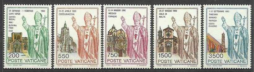 Znaczek Watykan 1991 Mi 1046-1050 Czyste **
