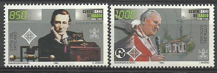Znaczek Watykan 1995 Mi 1143-1144 Czyste **