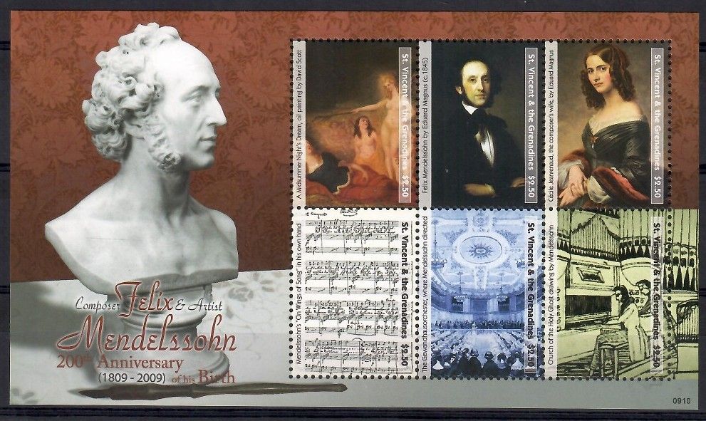 Znaczek Saint Vincent i Grenadyny 2009 Mi ark 6641-6646 Czyste **