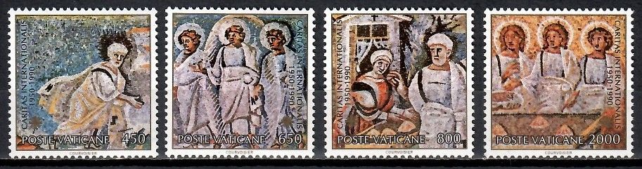 Znaczek Watykan 1990 Mi 1002-1005 Czyste **