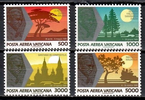 Znaczek Watykan 1990 Mi 1014-1017 Czyste **