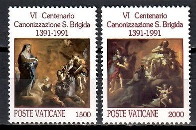 Znaczek Watykan 1991 Mi 1038-1039 Czyste **
