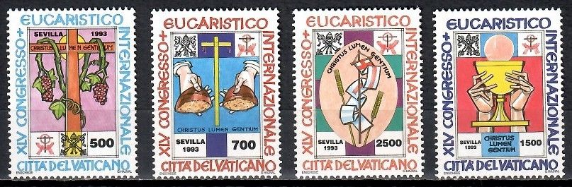 Znaczek Watykan 1993 Mi 1093-1096 Czyste **