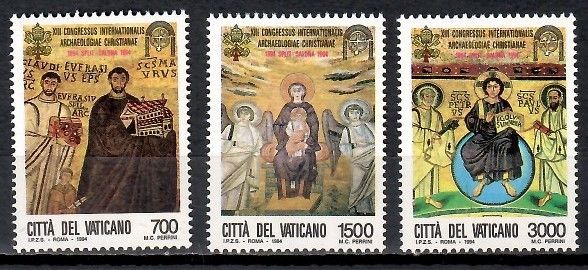 Znaczek Watykan 1994 Mi 1124-1126 Czyste **