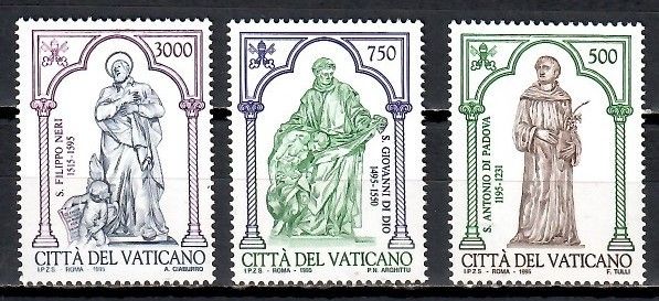 Znaczek Watykan 1995 Mi 1158-1160 Czyste **