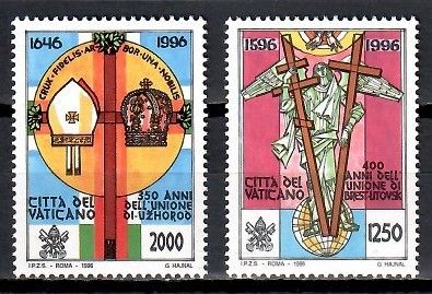 Znaczek Watykan 1996 Mi 1172-1173 Czyste **