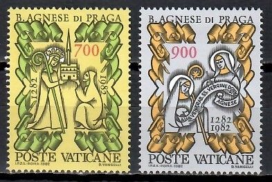 Znaczek Watykan 1982 Mi 803-804 Czyste **