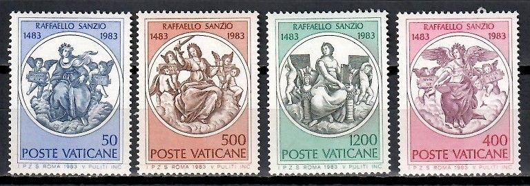 Znaczek Watykan 1983 Mi 826-829 Czyste **