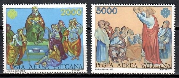 Znaczek Watykan 1983 Mi 842-843 Czyste **