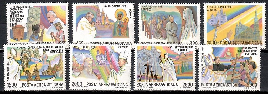 Znaczek Watykan 1986 Mi 899-906 Czyste **