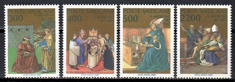 Znaczek Watykan 1987 Mi 907-910 Czyste **