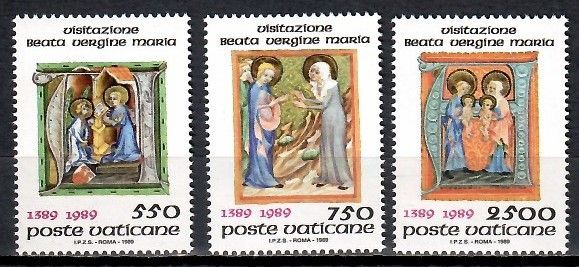 Znaczek Watykan 1989 Mi 973-975 Czyste **